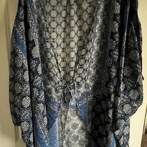 Catherine’s navy blue pattern over piece 5x